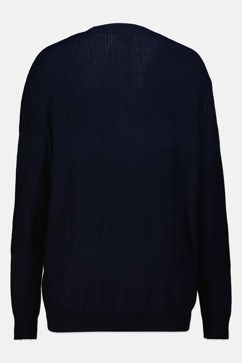 Artefact Women Crew Neck Knitted Sweater, Navy - Image 3