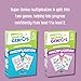 Blue Orange Super Genius Multiplication 2 Tabletop Card Game Fun Flash Card Concentration Matching Game for Kids Ages 8 16 Players Teacher Approved Learn 69 Multiplication Tables Games - Image 4