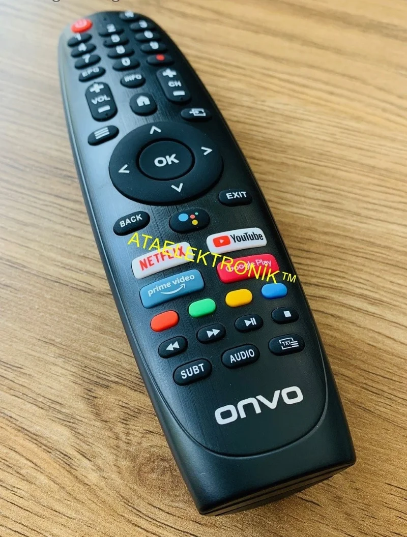 Ata Elektronik ORIGINAL PRODUCT Onvo OV65F900 OV32F700 Onvo OV50F900-OV55F900 43F9000 50F9000 55F9000 65F9000 Smart TV Remote Control - Voice Command-Free ORIGINAL