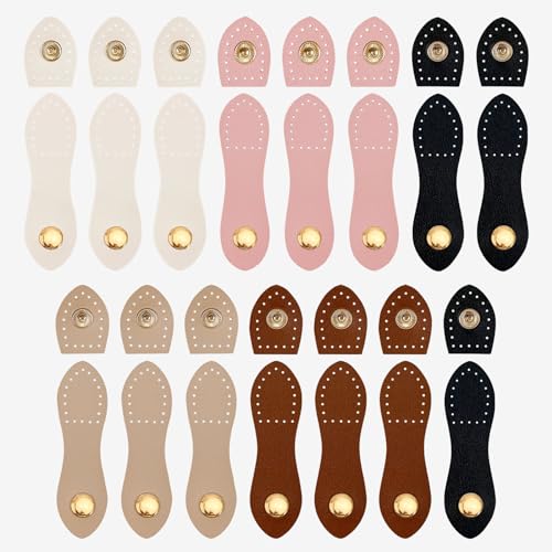 Koceci 15 PCS Leather Snap Buckles Button Closures Sew On Leather Purse Hardware for Bag Making Snap Buttons for Leather Fasteners Colorful - Image 1
