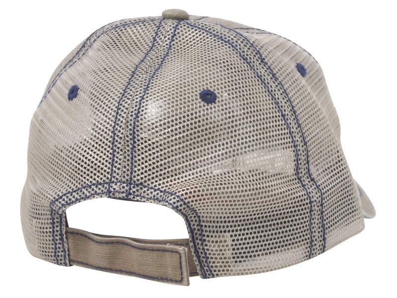 Mega Cap Lightweight Vintage Style Washed Mesh Trucker Baseball Cap Hat (Khaki) - Image 5