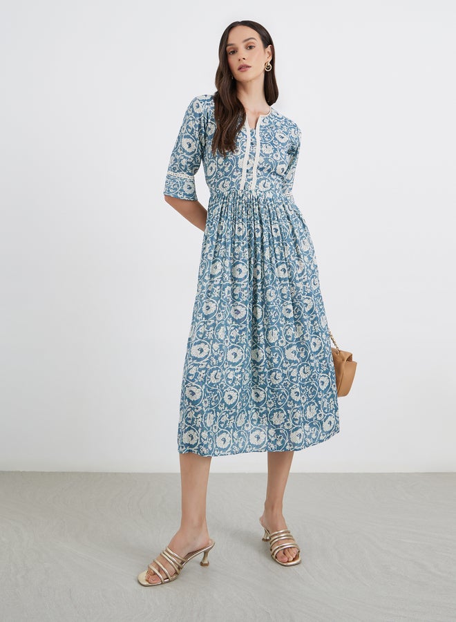 Maxim Creation All Over Print Fit and Flare Midi Dress - Image 2
