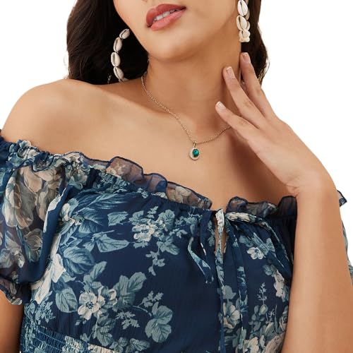 Rare Women's Regular Fit Fit and Flare Dress (EP7546F_Teal Blue Medium) - Image 5