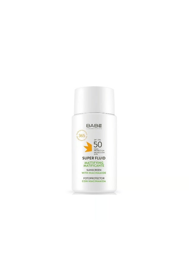 Babe Babé Super Fluid Mattifying Sunscreen SPF50 - Image 1