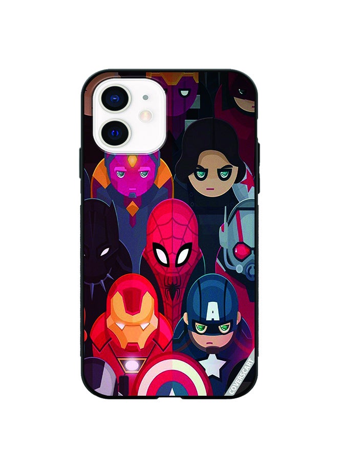 غطاء حماية لجهاز آبل آيفون 12 ميني بتصميم مارفل للأطفال متعدد الألوان