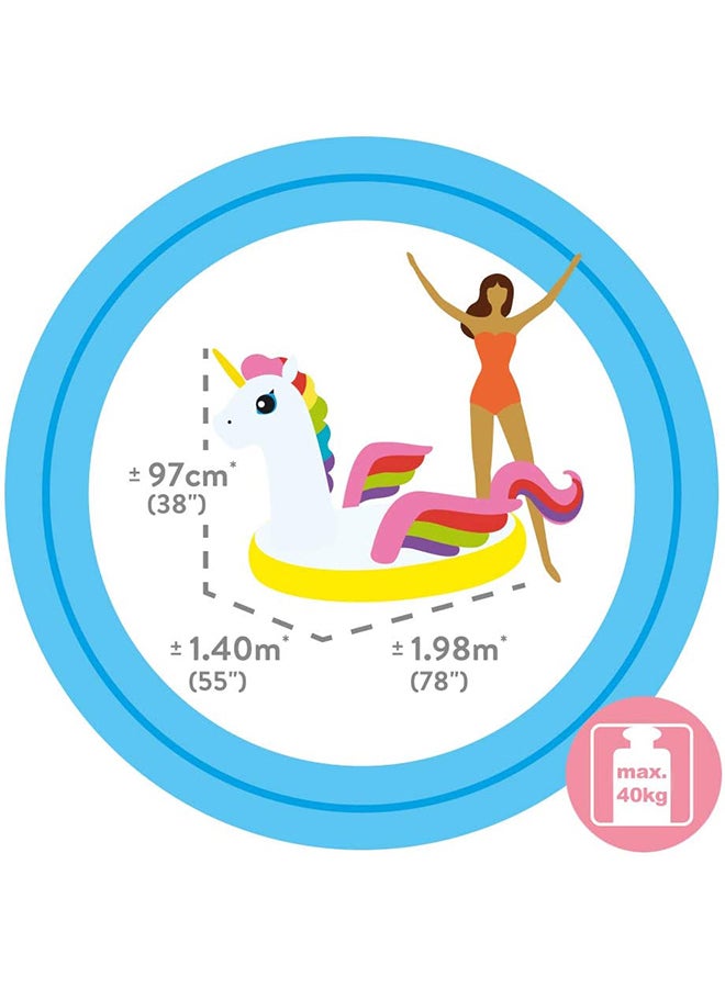 INTEX Inflatable Ride-On Unicorn Pool Float 79x55x38inch - Image 3