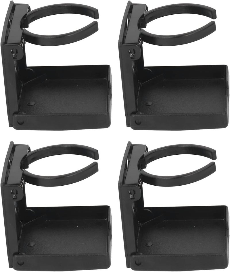 ZJchao Car Cup Holder, 4PCS Wall Cup Holder Truck Adjustable for RV Car Ship Vertical Or Wall Mounting (Black) - Image 1