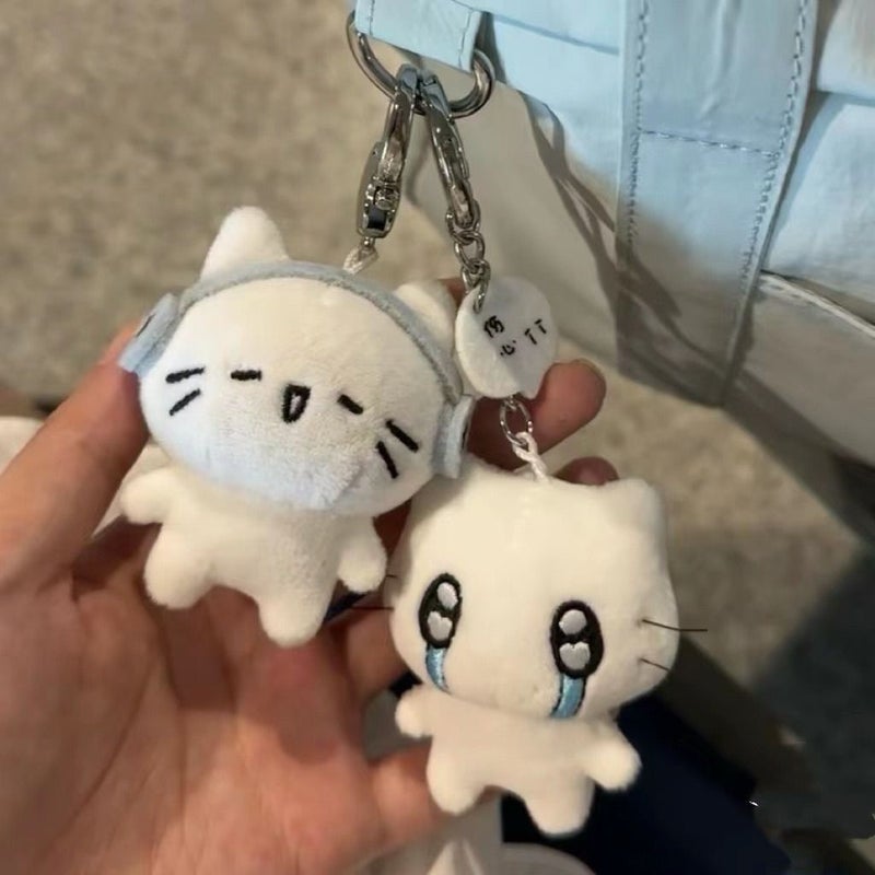 Cute Cat Earphone Plush Charm Headset Cat Crying Cat
