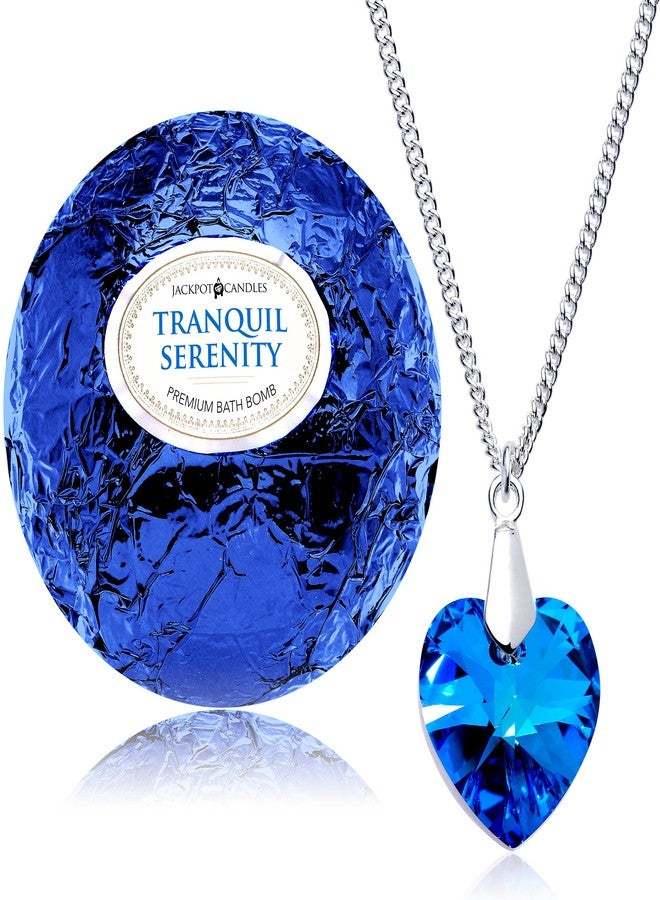 Jackpot Candles Tranquil Serenity Bath Bomb with Necklace Created with Crystal Extra Large 10 oz. Made in USA - Image 3