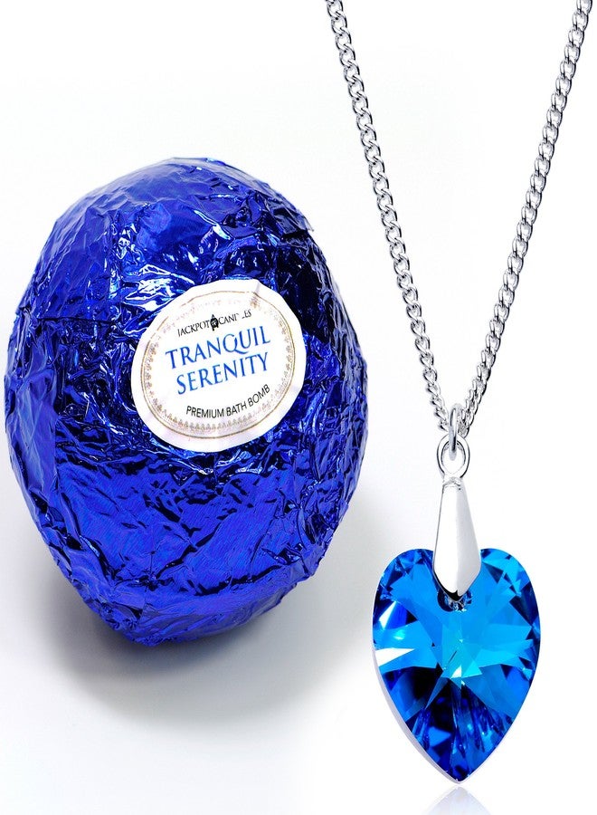 Jackpot Candles Tranquil Serenity Bath Bomb with Necklace Created with Crystal Extra Large 10 oz. Made in USA - Image 5