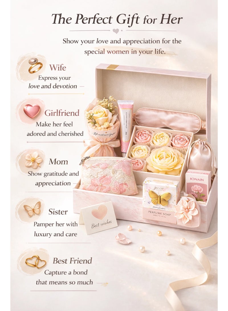 XIANGYA Birthday Gift for Ladies, Gift for Ladies – 15-Piece Luxury Pamper Gift Box, Ready-to-Give Self Care Set for Wife, Girlfriend, Mom – No Wrapping Needed, Perfect for Every Occasion - Image 5