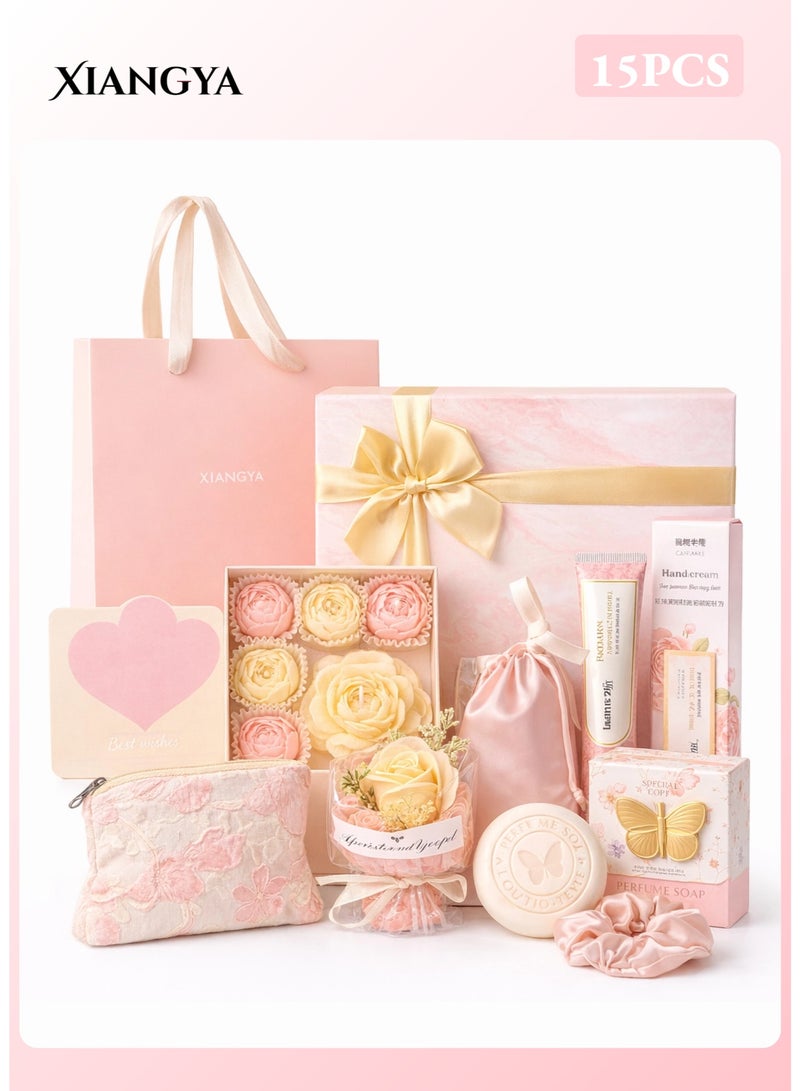 XIANGYA Birthday Gift for Ladies, Gift for Ladies – 15-Piece Luxury Pamper Gift Box, Ready-to-Give Self Care Set for Wife, Girlfriend, Mom – No Wrapping Needed, Perfect for Every Occasion - Image 1