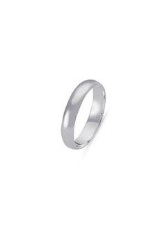 EMNON 925 Silver 4mm D Shape Plain Wedding Band Ring-High-Quality Jewelry in UAE Dubai 100% Precious Metal Gift for Couples-EMNON134RI-WR82665 