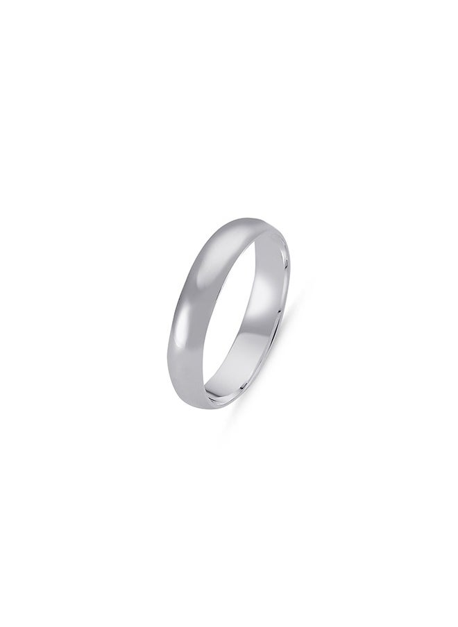 EMNON 925 Silver 4mm D Shape Plain Wedding Band Ring-High-Quality Jewelry in UAE Dubai 100% Precious Metal Gift for Couples-EMNON134RI-WR82665 