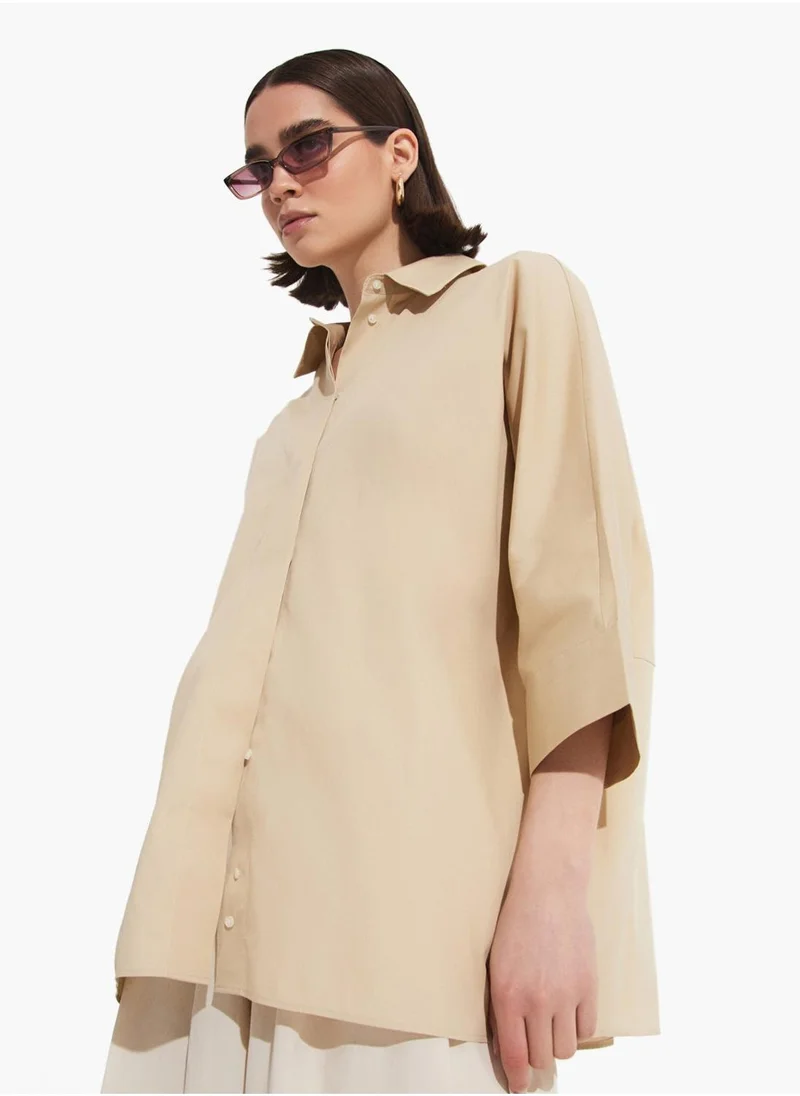JUNE Essential Button Down Shirt