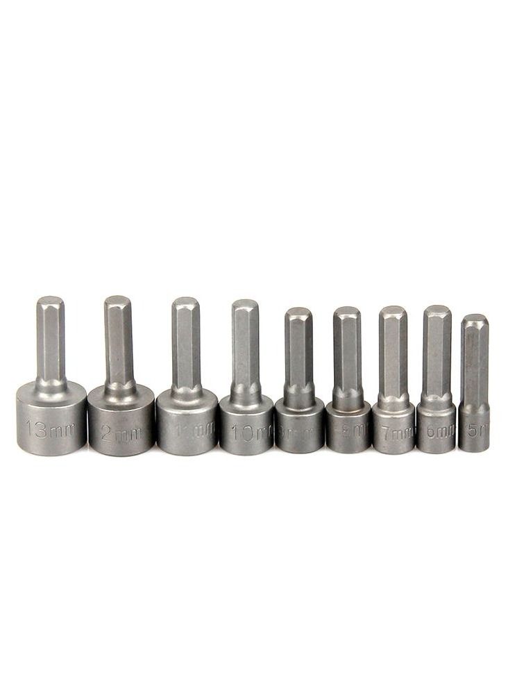 HORUSDY 9 Pcs Hex Shank Nut Setter Set, Handle Electric Nut Driver Drill Bit Socket Wrench Screw Magnetic HORUSDY SDY-94168 - Image 3