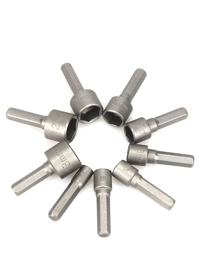 HORUSDY 9 Pcs Hex Shank Nut Setter Set, Handle Electric Nut Driver Drill Bit Socket Wrench Screw Magnetic HORUSDY SDY-94168 - Image 2