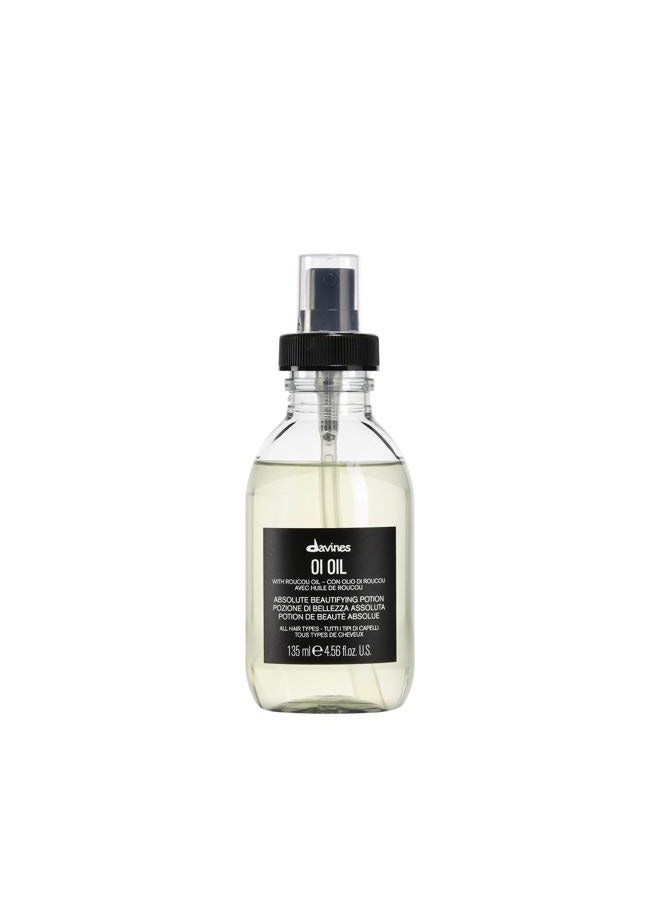 Davines OI Oil | Weightless Hair Oil Perfect for Dry Hair, Coarse & Curly Hair Types | Anti-Frizz for Soft, Shiny Hair | 135 ml (4.56 Fl Oz)  - Image 1