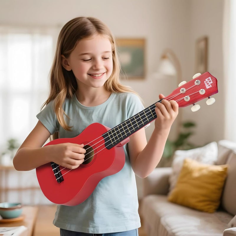 CB SKY Soprano Ukulele 21"/53cm beginners, students kids guitar (Red) - Image 5
