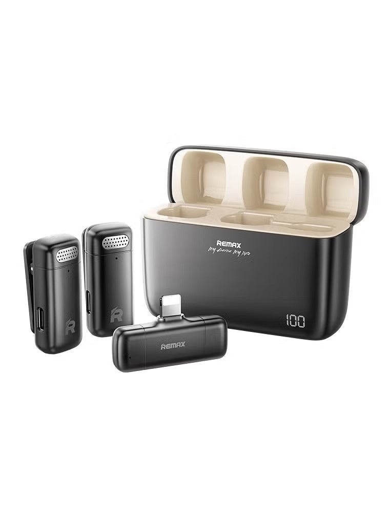 ريماكس ميكروفون لاسلكي REMAX K15 2 في 1 - ميكروفون بلوتوث للهواتف الذكية، من النوع C، مثالي للتدوين المرئي، والتدوين الصوتي، والبث المباشر، والمقابلات - Image 1
