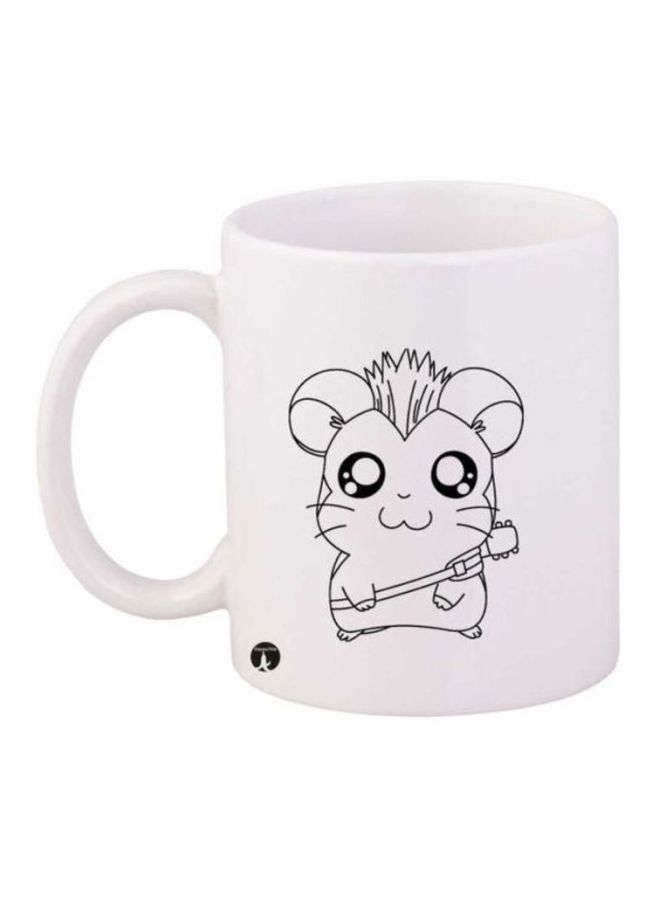 RKN The Anime Hamtaro Printed Coffee Mug White/Black - Image 1