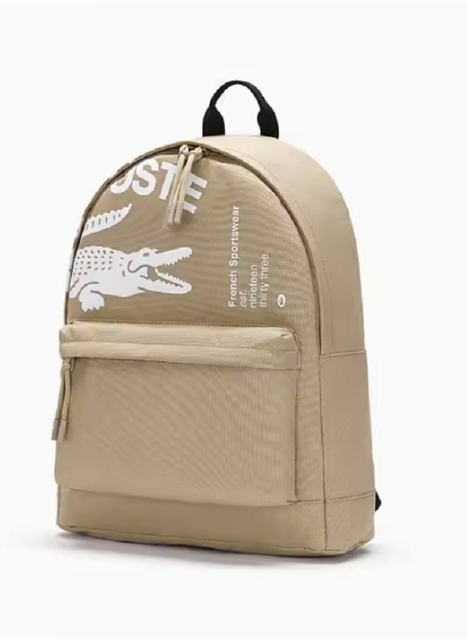 LACOSTE Lacoste Printed Casual Backpack Khaki  - Image 2