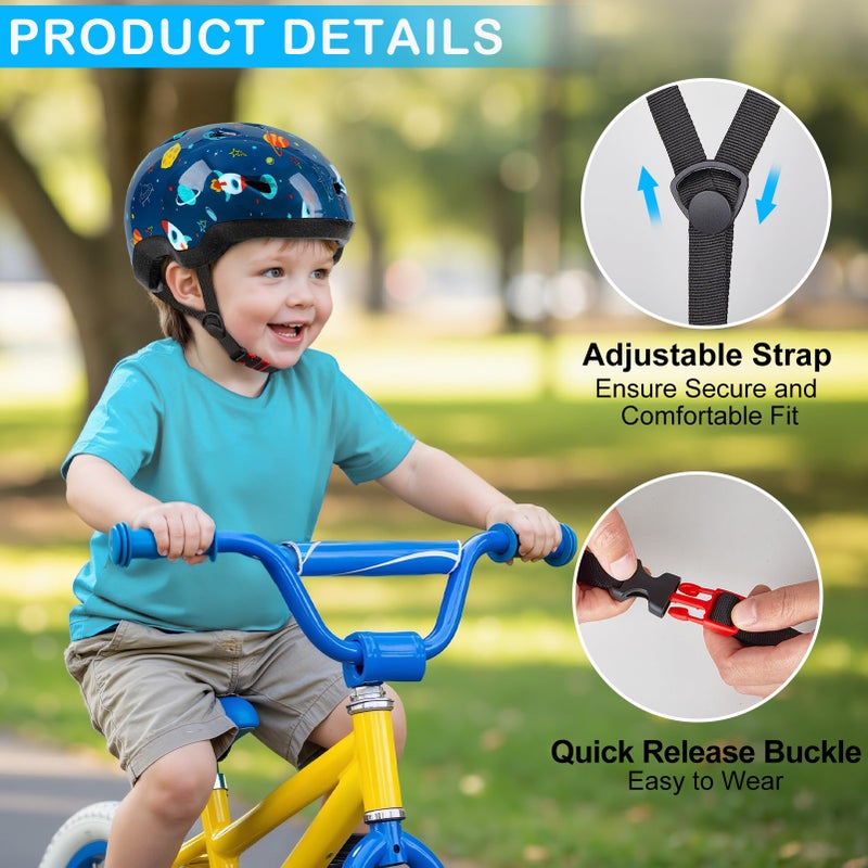 Lemmeko Toddler Helmet, Baby Infant Kids Bike Helmet for Kids Age 1-3/2-4/3-5/5-8 Adjustable Toddler Bike Helmets for Boys Girls for Scooter Skateboard Cycling - Image 3