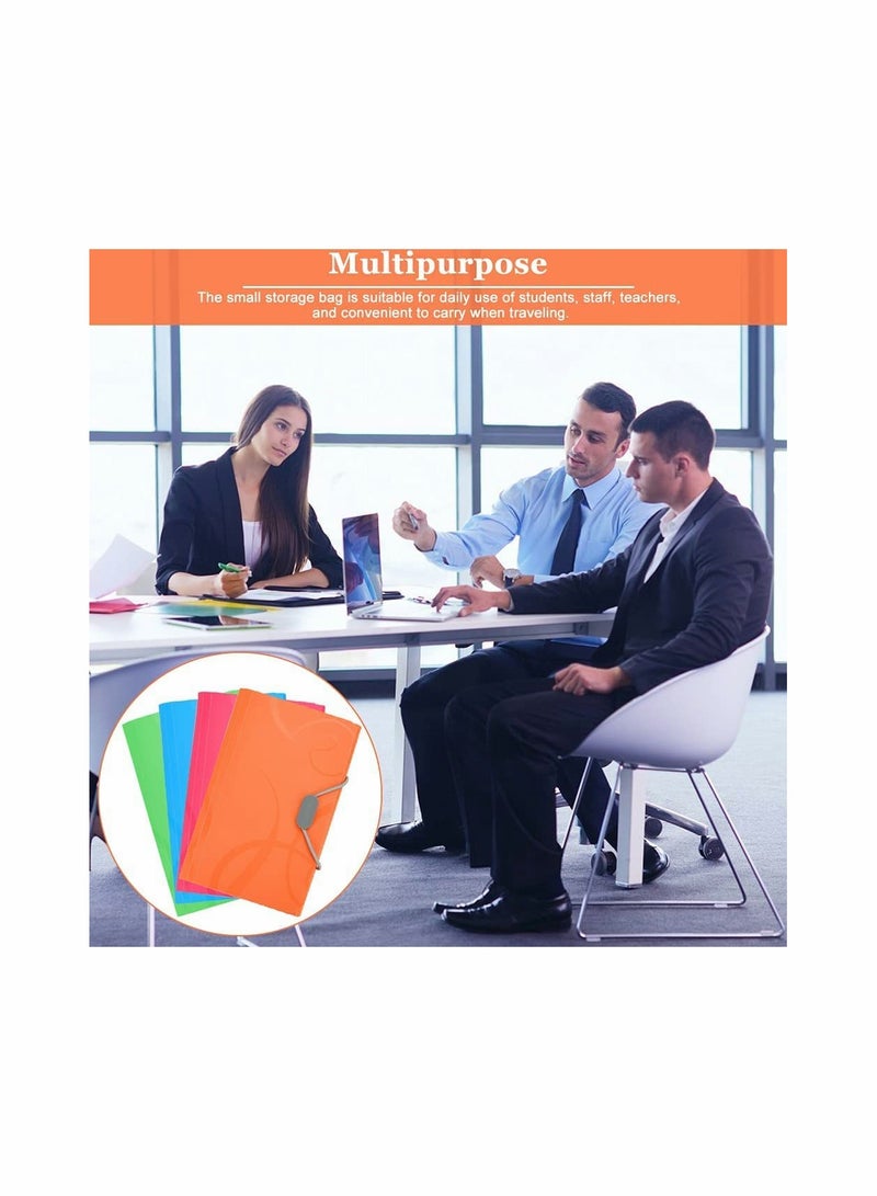 Excefore Expanding File Organisers A6 Size Accordion Folder 13 Pockets Filing Boxes Document Organiser Plastic Wallets Receipt Organiser for Filing Folders and Storage Files, 4 Colours - Image 4