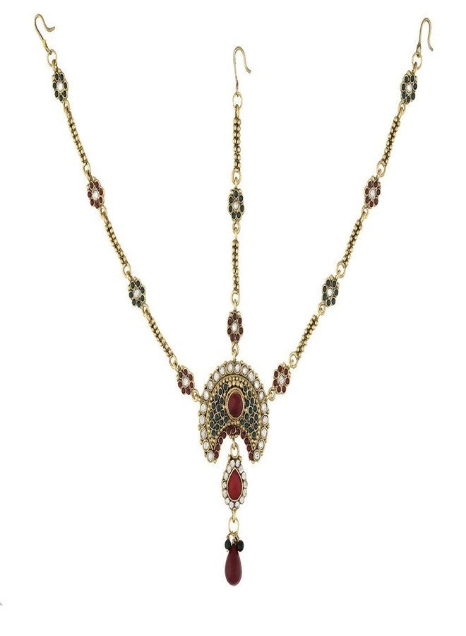 Vama Fashions Maang Tikka Stone Bridal Tika Damini Matha Patti for Women and Girls - Image 1