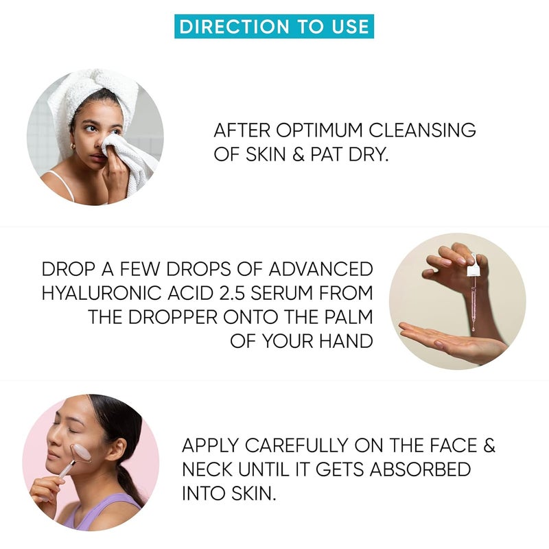 UrbanBotanics UrbanBotanics 25 Hyaluronic Acid Serum for Intense Hydration Glowing Skin  Fines Lines  Daily Hydrating Face Serum For Women  Men with Dry Normal  Oily Skin 30 ml  - Image 4