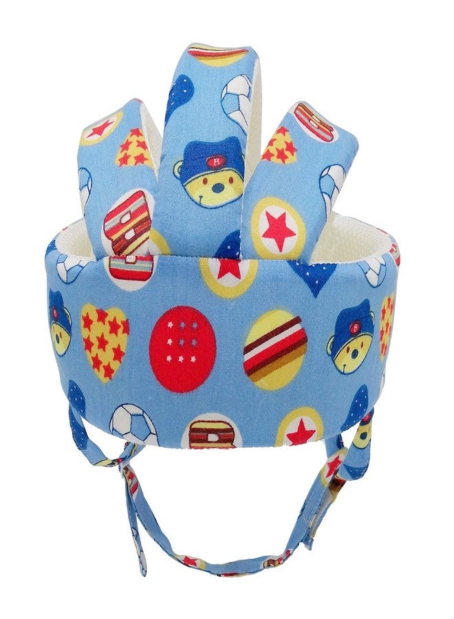 Ocanoiy Baby Safety Helmet Toddler Children Headguard Infant Head Cushion Protective Harnesses Cap Soft Adjustable Kid Safety Hat Head Protector (Football Blue) - Image 3