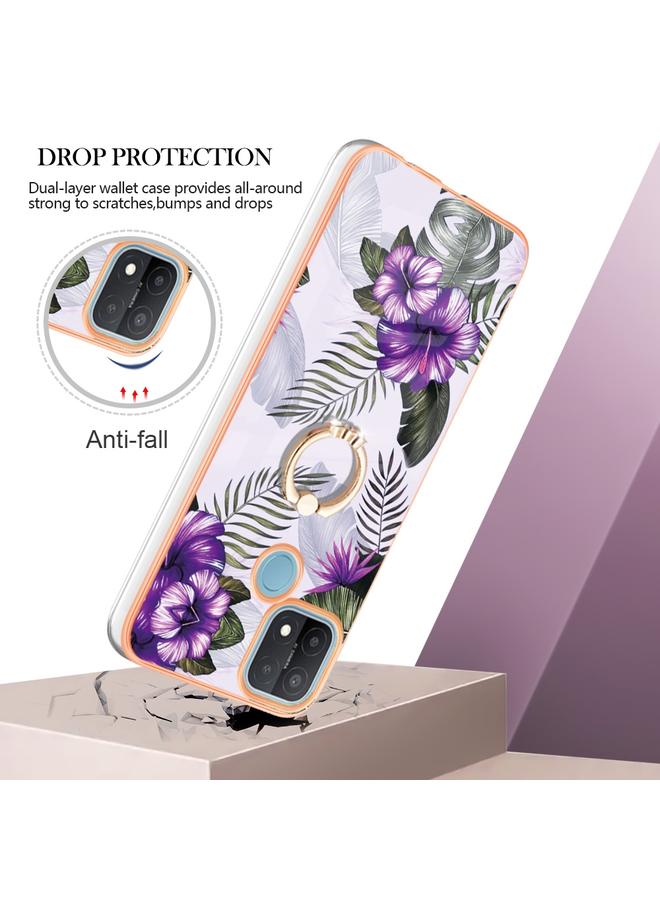 اس-توب جراب لهاتف OPPO A15 / A15s مصنوع من مادة TPU مطلية بالكهرباء مع حلقة - Image 2