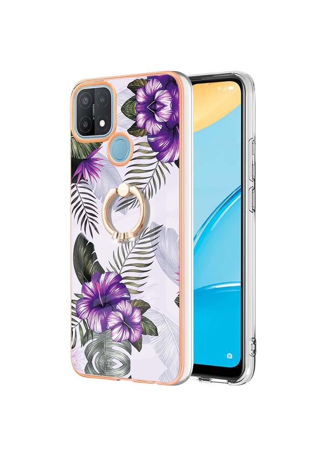 اس-توب جراب لهاتف OPPO A15 / A15s مصنوع من مادة TPU مطلية بالكهرباء مع حلقة - Image 1