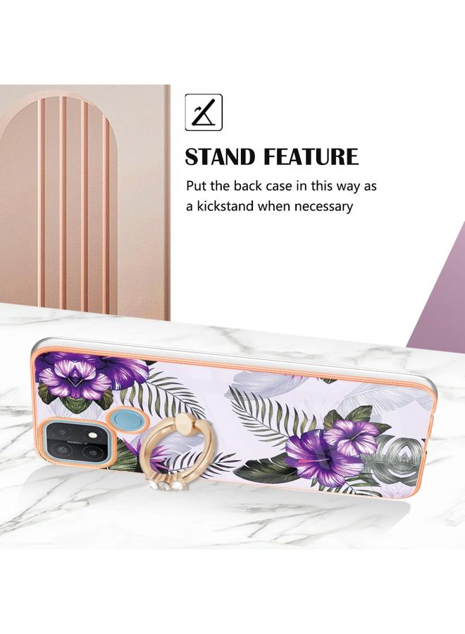 اس-توب جراب لهاتف OPPO A15 / A15s مصنوع من مادة TPU مطلية بالكهرباء مع حلقة - Image 3