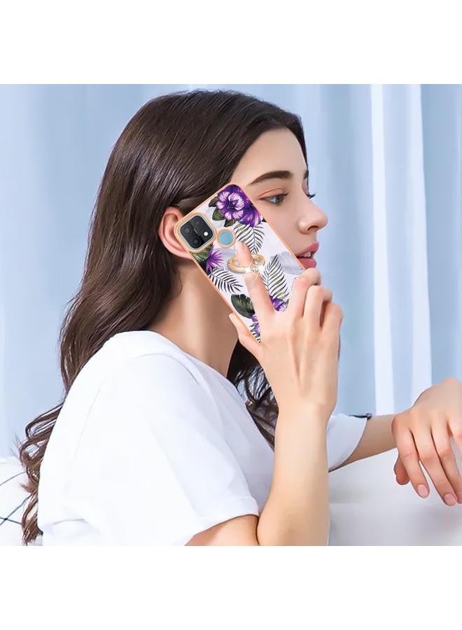 اس-توب جراب لهاتف OPPO A15 / A15s مصنوع من مادة TPU مطلية بالكهرباء مع حلقة - Image 4