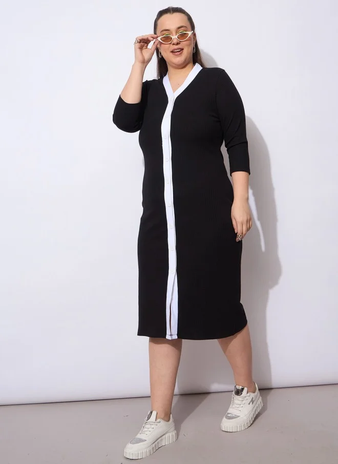 ساسافراس Black Sheath Dress for Women