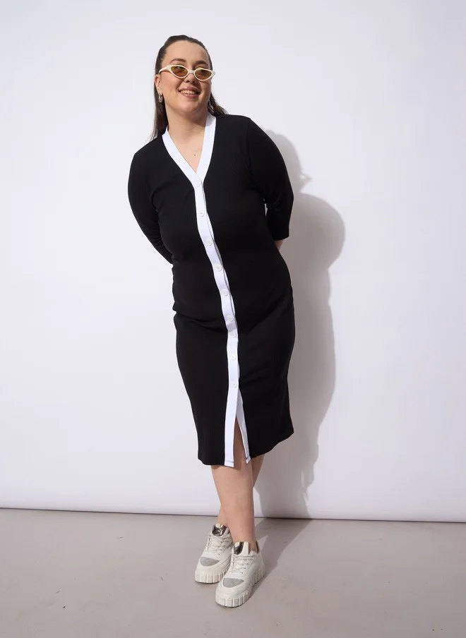 ساسافراس Black Sheath Dress for Women