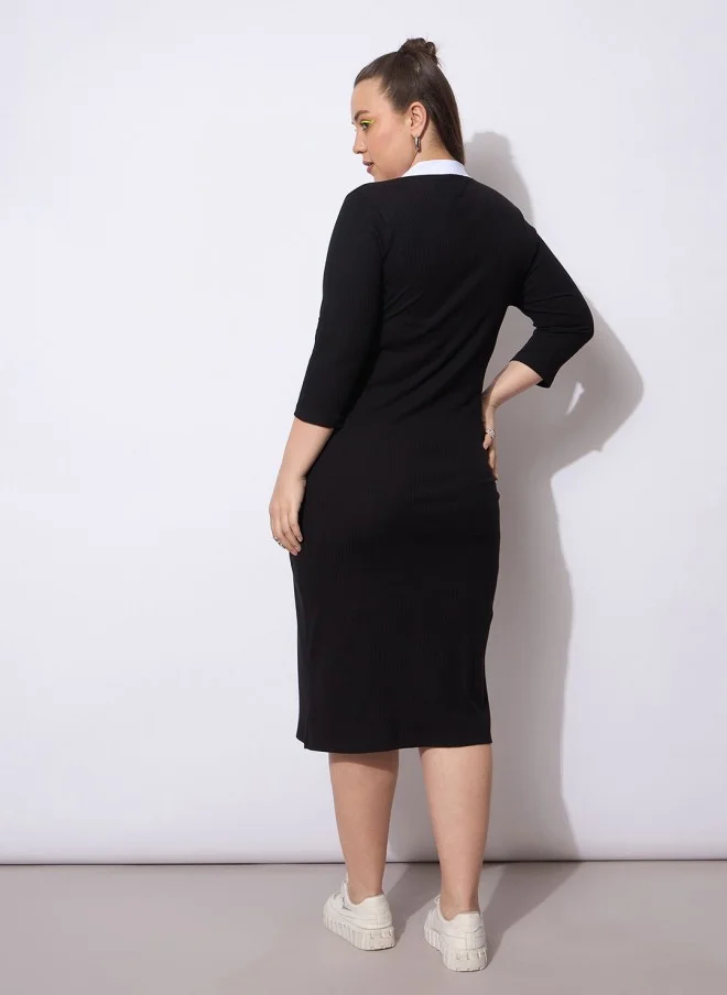 ساسافراس Black Sheath Dress for Women