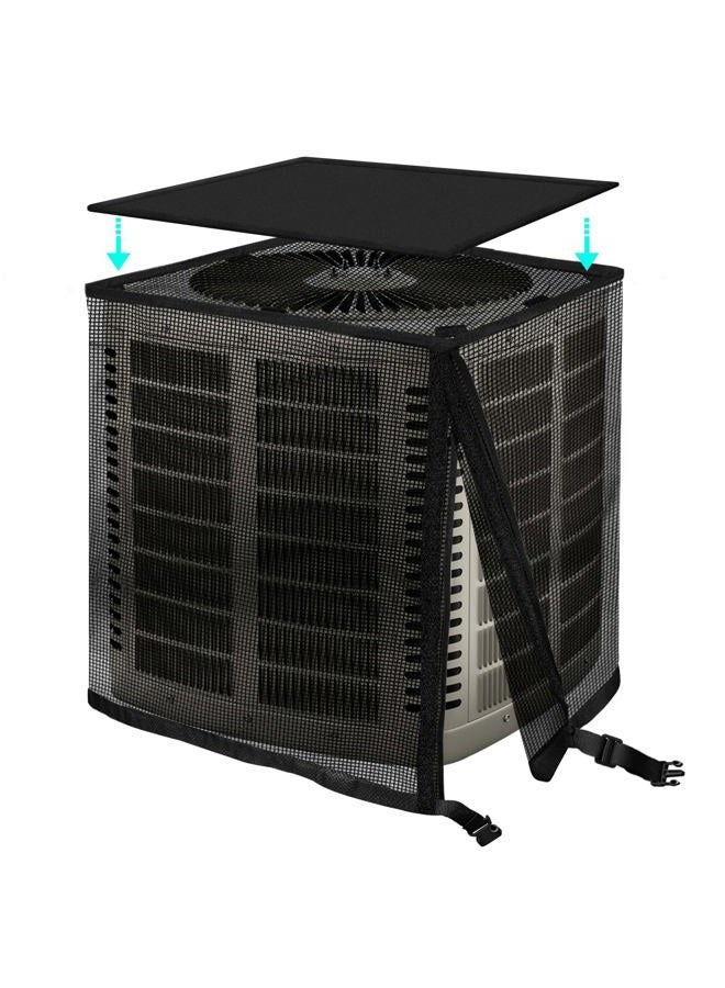 TRELC Air Conditioner Cover for Outside Unit, All Seasons Full Mesh Air Conditioner Cover with Detachable Waterproof Top, Outdoor AC Covers Against Cottonwood, Leaves, Debris (31.5" x 31.5" x 35.4") - Image 1
