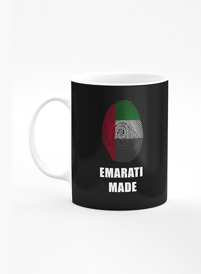 ستايلايزد كوب قهوة مطبوع مصمم بمقبض شديد التحمل 11 أونصة أكواب هدايا شخصية من السيراميك [آمن للاستخدام في الميكروويف ومقاوم للغسل في غسالة الصحون] - طباعة رخامية أسود - Image 1