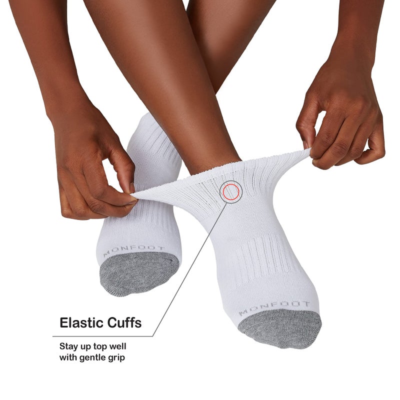 MONFOOT جوارب ربع مريحة للأداء للنساء والرجال من MONFOOT - 6 أزواج يومية متوسطة الحجم، عبوة متعددة - Image 5