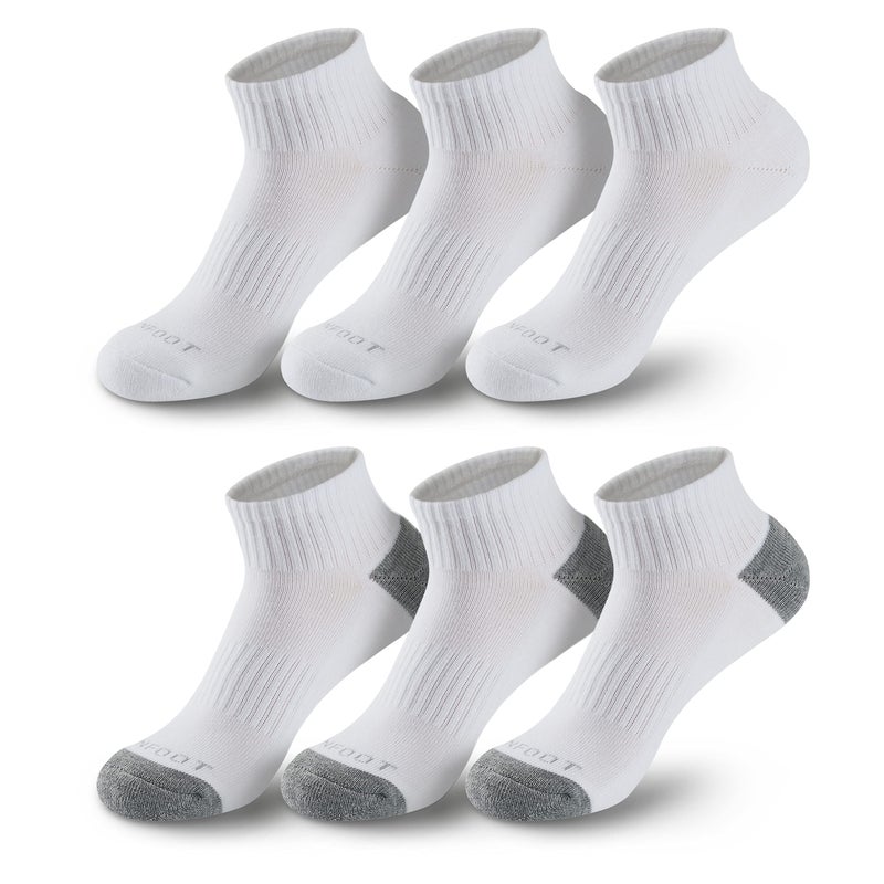 MONFOOT جوارب ربع مريحة للأداء للنساء والرجال من MONFOOT - 6 أزواج يومية متوسطة الحجم، عبوة متعددة - Image 1
