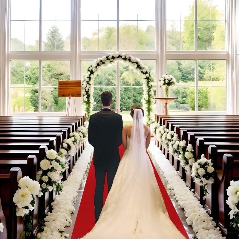 UBCGOTT Red Carpet Runner for Party,140GSM 2.62FTx15FT Carpet Party Decorations Runway Rug for Prom Felt Non-Woven Fabric, Runner Rug for Wedding Ceremony Hollywood Theme Party - Image 4