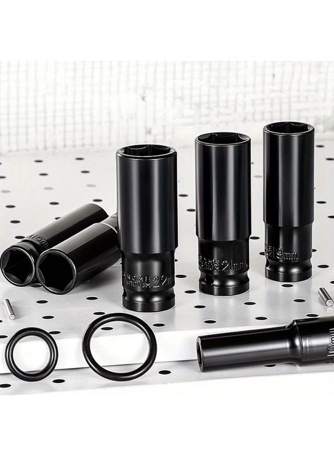 21mm Impact Socket Set 1 2 Inch Drive Deep Metric Chrome Vanadium Steel Tire Removal Tools - Image 2