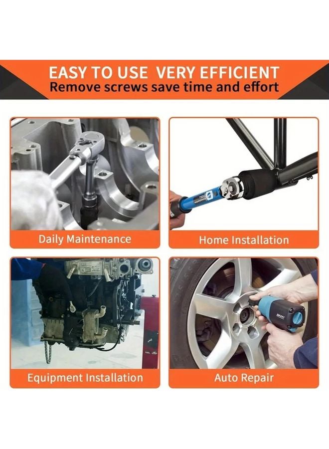 21mm Impact Socket Set 1 2 Inch Drive Deep Metric Chrome Vanadium Steel Tire Removal Tools - Image 4