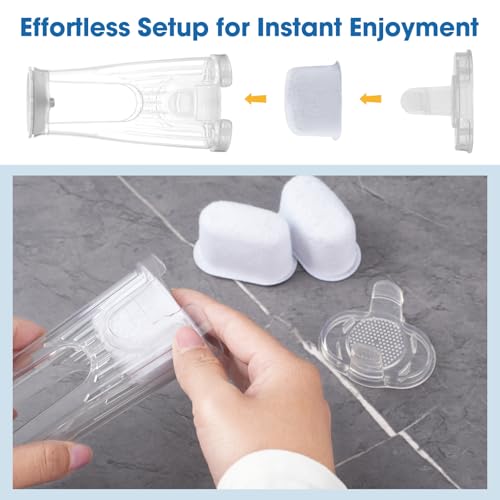 Revorit Keurig 2.0 Filter Replacement for K Duo, K200 K250 K350, K-Duo Essentials, K-Compact Single Serve Coffee Maker with Rear Reservoir Short Filter Holder and 12 Water Filter Refill Cartridges - Image 2