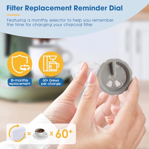 Revorit Keurig 2.0 Filter Replacement for K Duo, K200 K250 K350, K-Duo Essentials, K-Compact Single Serve Coffee Maker with Rear Reservoir Short Filter Holder and 12 Water Filter Refill Cartridges - Image 4
