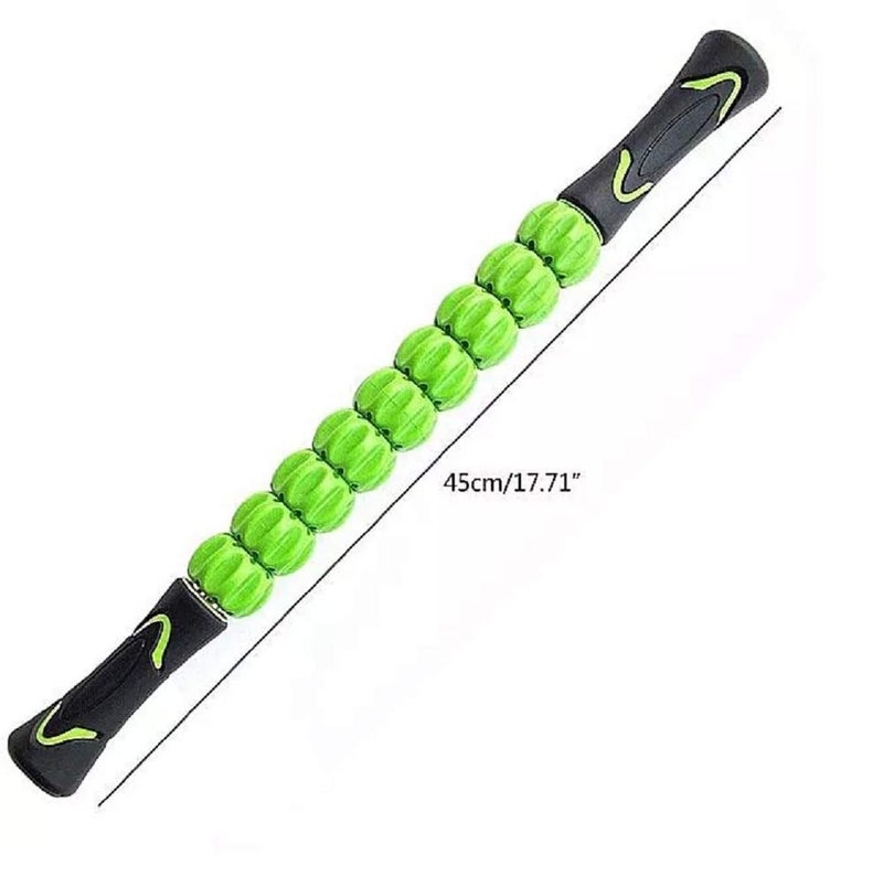 Bodylastics Deep Tissue Massage Roller Stick to Relieve Muscles Soreness, Cramping, Tightness for Legs, Back, Shoulder & Calf - 45cms Long (Green) - Image 2