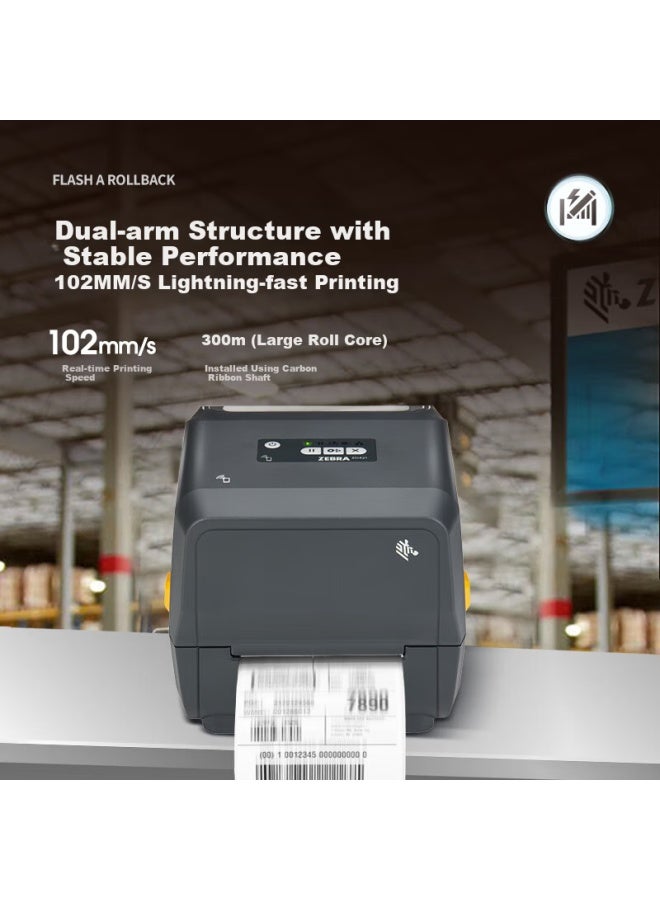 Zebra Zd421t Thermal Label Barcode Printer Thermal Transfer Adhesive Shipping Qr Code Electronic Waybill Price Tag Fixed Asset Fba Zd420/gt800 Upgrade - Image 4