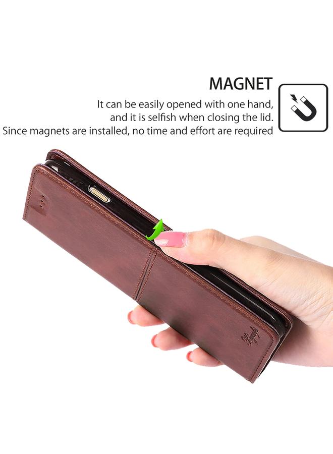 S-TOP Case For Itel RS4 4G Cow Texture Magnetic Leather Phone Case - Image 5